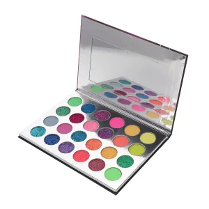 Halloween Glow Dark Color Eyeshadow Palette for Stage Makeup Party Looks and Creative Costumes Vibrant Glitter and Matte Shades for Striking Impressions
