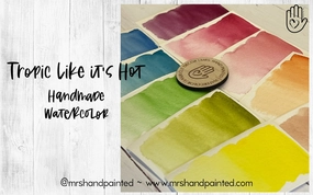 Handmade Watercolor Paint Set - TROPICAL COLORS "Tropic Like It's Hot"