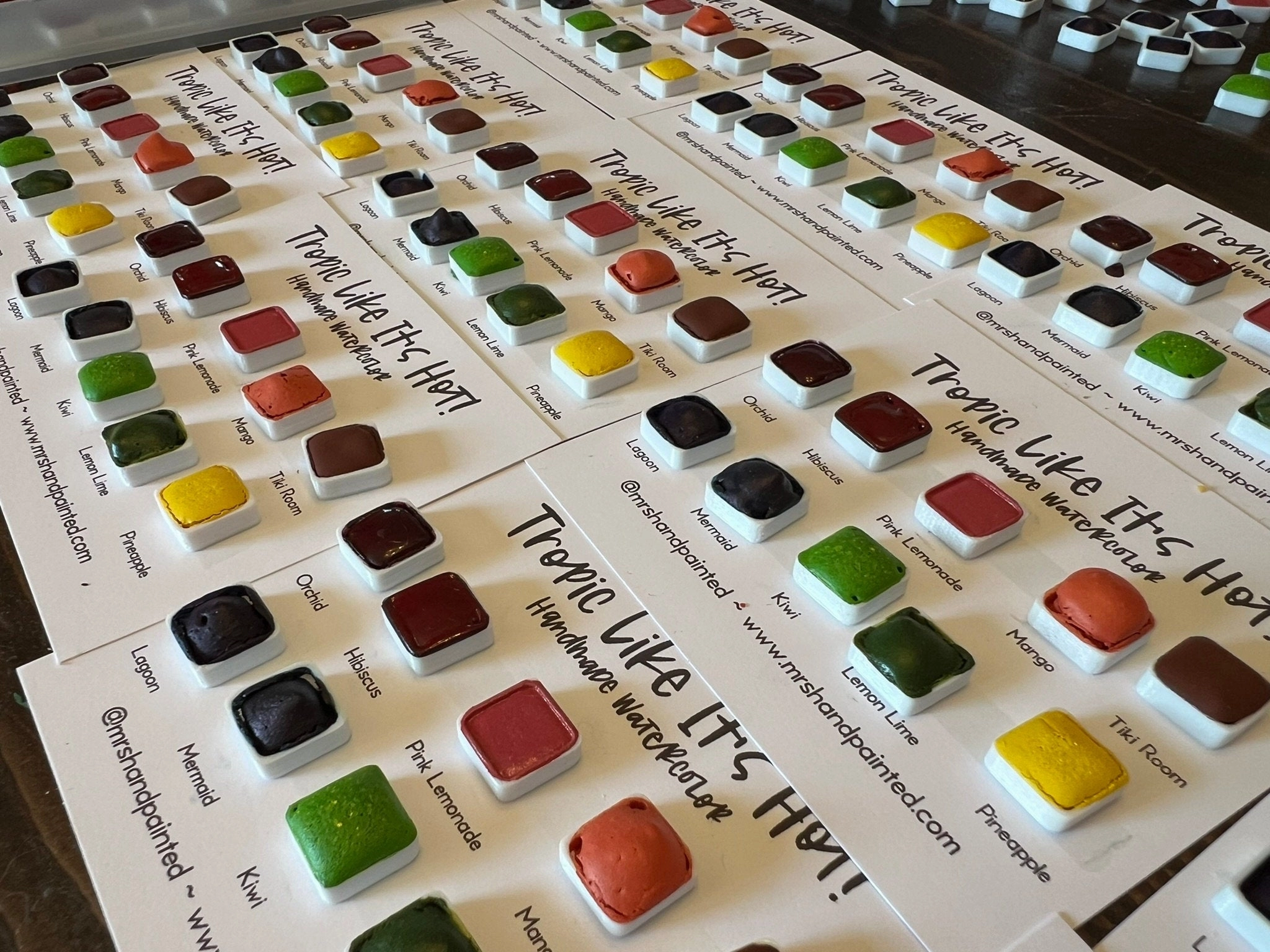 Handmade Watercolor Paint Set - TROPICAL COLORS "Tropic Like It's Hot"