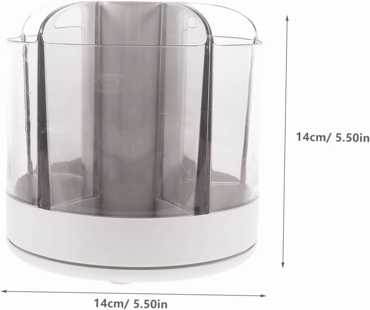 Happyyami Makeup Storage Organizer 6 Compartment Box for Makeup Brush Holder Eyeshadow Lipstick Cosmetics for Vanity Dresser Desk