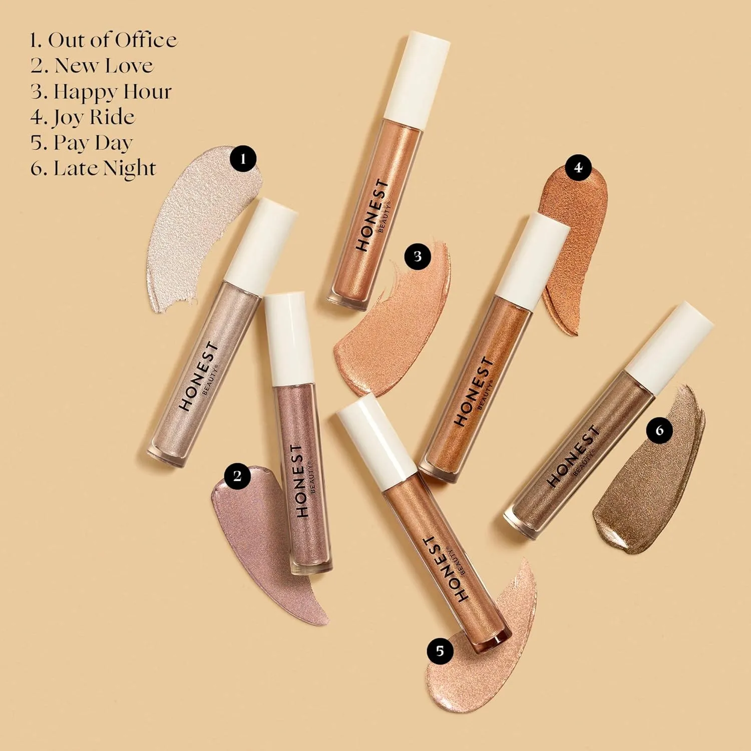 Honest Beauty Eye Catcher Lid Tint | Lightweight Liquid Eyeshadow | Vegan   Cruelty Free | Late Night, .12 fl oz