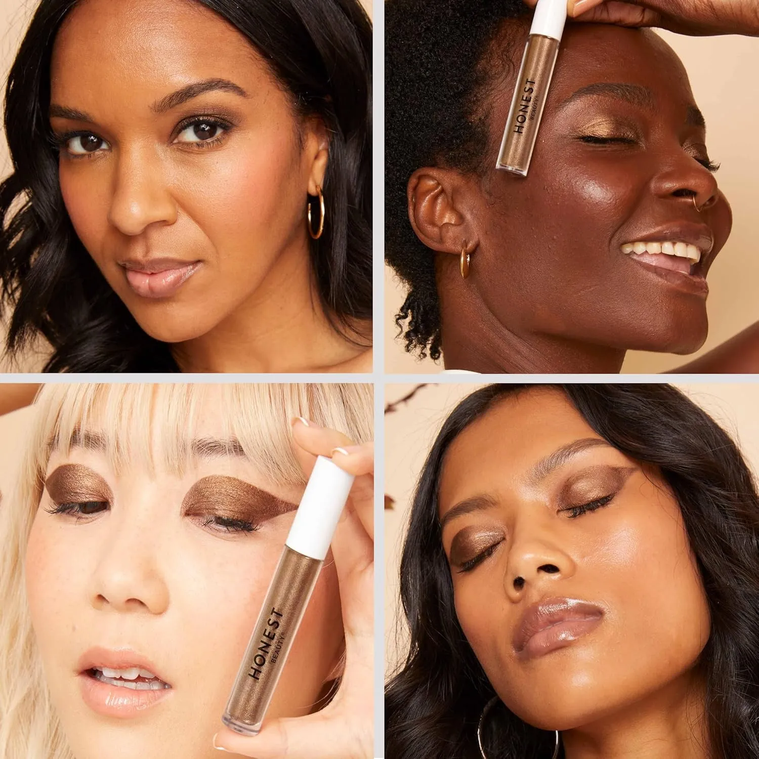 Honest Beauty Eye Catcher Lid Tint | Lightweight Liquid Eyeshadow | Vegan   Cruelty Free | Late Night, .12 fl oz