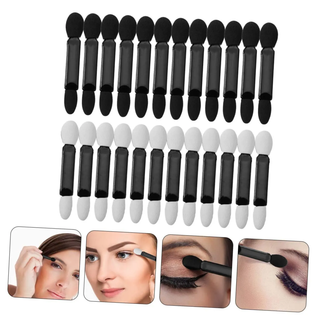Housoutil 360pcs Dual-sided Eyeshadow Applicators Portable Makeup Brush for Eye Makeup Travel-friendly Beauty Tool Soft and Safe for Easy Application for Any Occasion