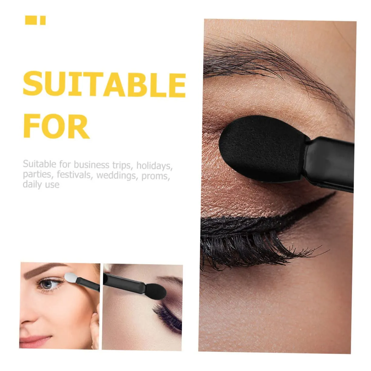 Housoutil 360pcs Dual-sided Eyeshadow Applicators Portable Makeup Brush for Eye Makeup Travel-friendly Beauty Tool Soft and Safe for Easy Application for Any Occasion