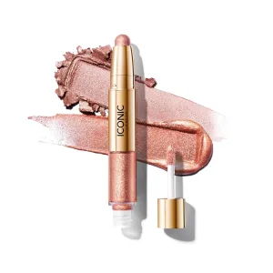 ICONIC LONDON Glaze Crayon | Dual Ended Eyeshadow Stick for Sparkling, Wet-Look Glazed Effect, Cruelty Free, Vegan Makeup