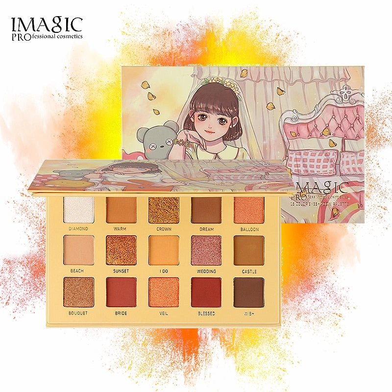 IMAGIC Eyeshadow Palette 15 Colors Matte Shimmer Glitter  Matte Paleta De Maquiagem Collectie Charming Oogschaduw  Kleurenpalet