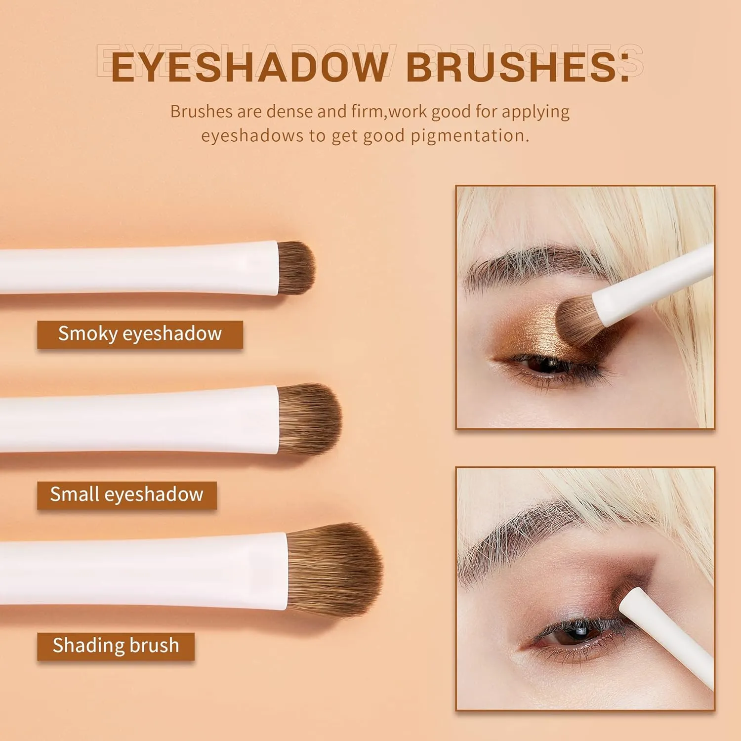 Jessup Precision Makeup Brushes 10Pcs Eye Makeup Brush Set Premium Synthetic Eyeshadow Concealer Eyeliner Eyebrow Blending Highlight Brush, Light Grey T330