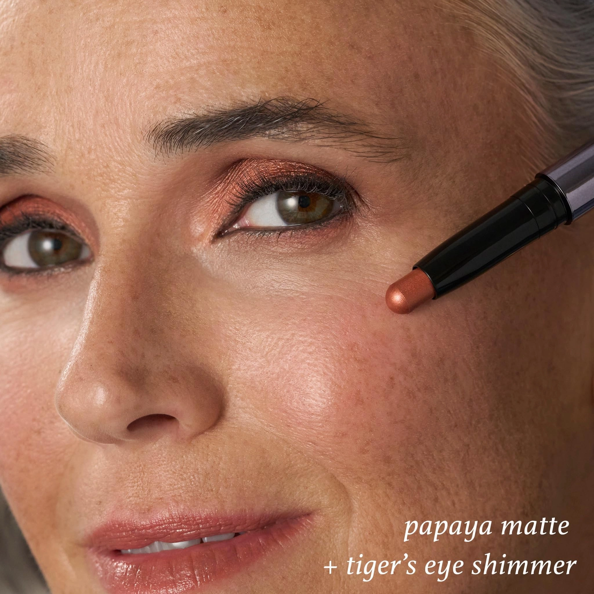 Julep Coral Dawn Eyeshadow 101 Crème to Powder Waterproof Eyeshadow Stick Duo, Tiger's Eye Shimmer & Papaya Matte