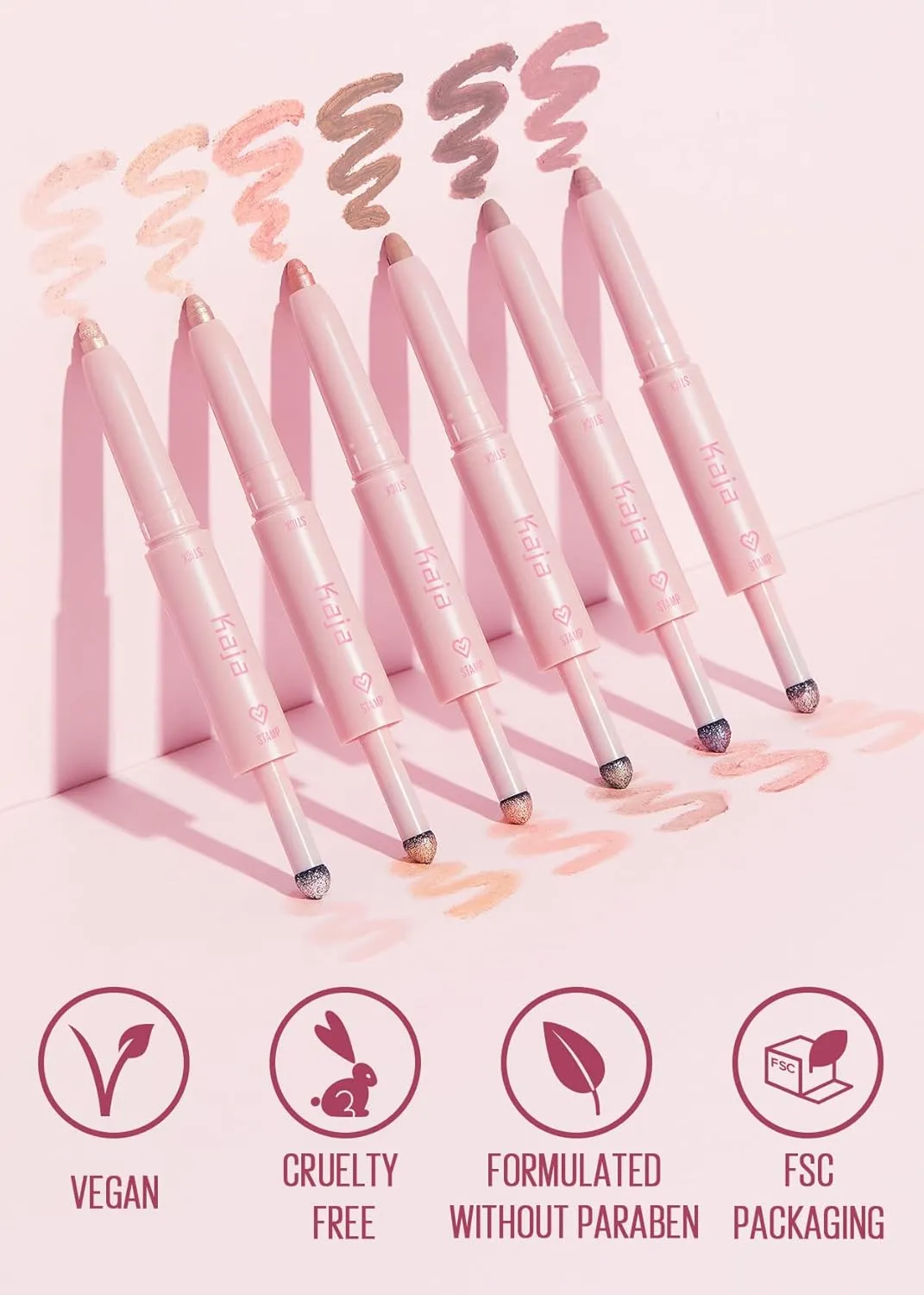 Kaja Eyeshadow - Wink Dazzle 04 Mauve Mirage (Matte) | Glitter, Smudge Proof, Creamy Formula, Vegan, Cruelty-Free, Creamy, Blendable, High Pigmentation Shimmer Stick, Long Lasting, Waterproof