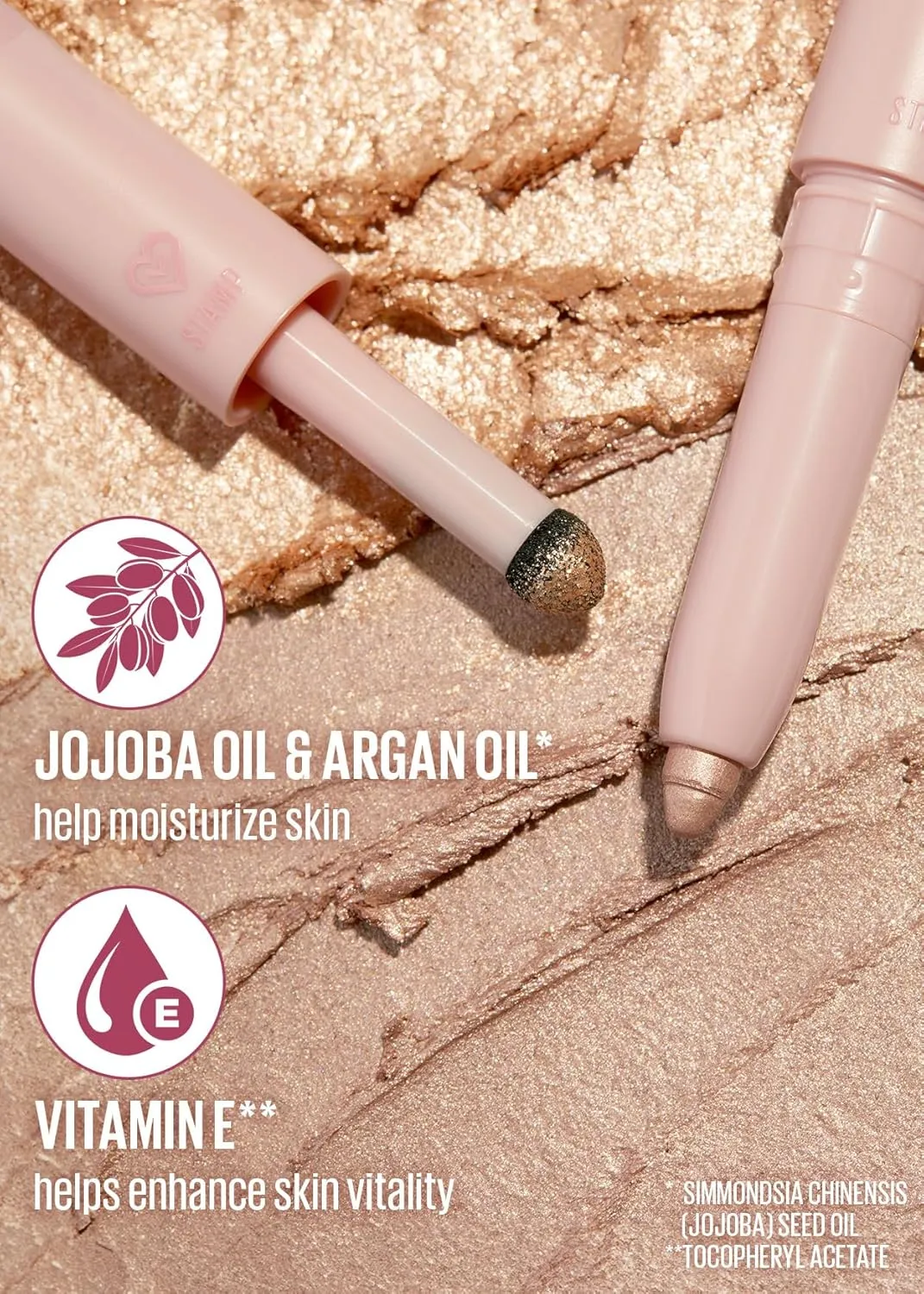Kaja Eyeshadow - Wink Dazzle 04 Mauve Mirage (Matte) | Glitter, Smudge Proof, Creamy Formula, Vegan, Cruelty-Free, Creamy, Blendable, High Pigmentation Shimmer Stick, Long Lasting, Waterproof