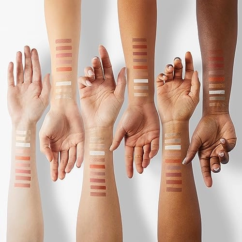 Kayswang 9 colors glitter eyeshadow palette makeup palette matte high pigment color cream texture natural eye shadow powder eye shadow palette in autumn and winter long lasting and waterproof (pink orange)