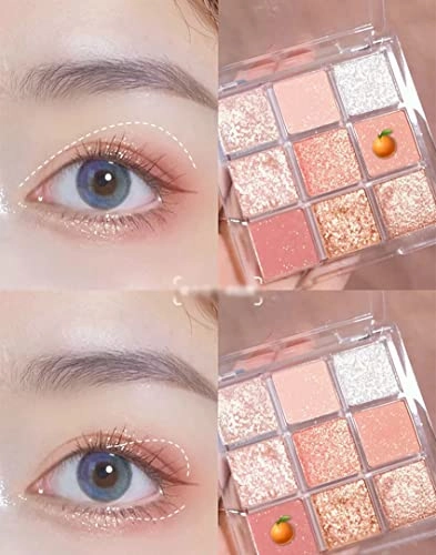 Kayswang 9 colors glitter eyeshadow palette makeup palette matte high pigment color cream texture palette in autumn and winter long lasting and waterproof (4PC), Number Of Items 1, 0.0353 Ounce