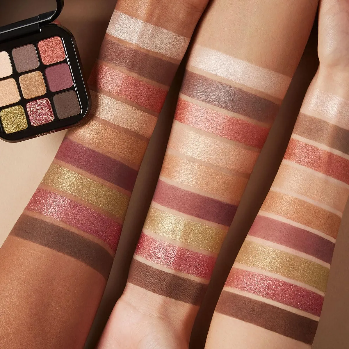 Kiko Milano Glamour Multi Finish Eyeshadow Palette | 9 Eyeshadows In Different Finishes