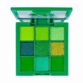 KimChi Chic Jewel Collection Eyeshadow Palette - Pigmented Blendable & Long Lasting Colors, Matte & Glitter Shades, Includes Jewel Stickers, Cruelty Free, Emerald