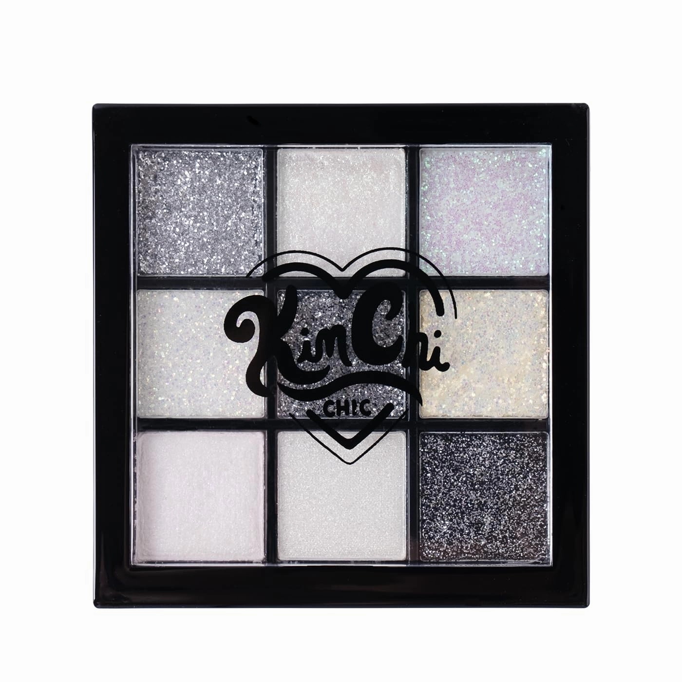 KimChi Chic Jewel Collection Eyeshadow Palette - Pigmented Blendable Matte & Glitter Shades, Long Lasting, Cruelty Free, Includes Jewel Stickers, Diamond