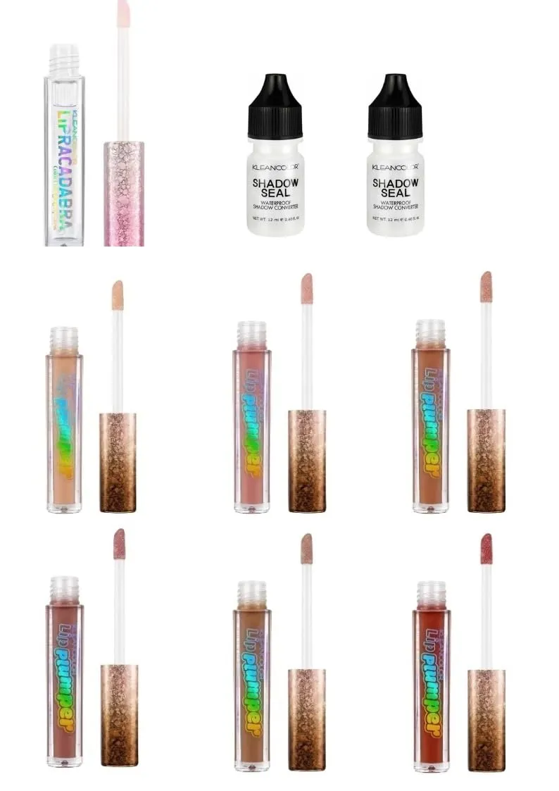 Kleancolor Beauty Value Set: Shadow Seal, Nude Lip Plumper, and Color-Changing Gloss