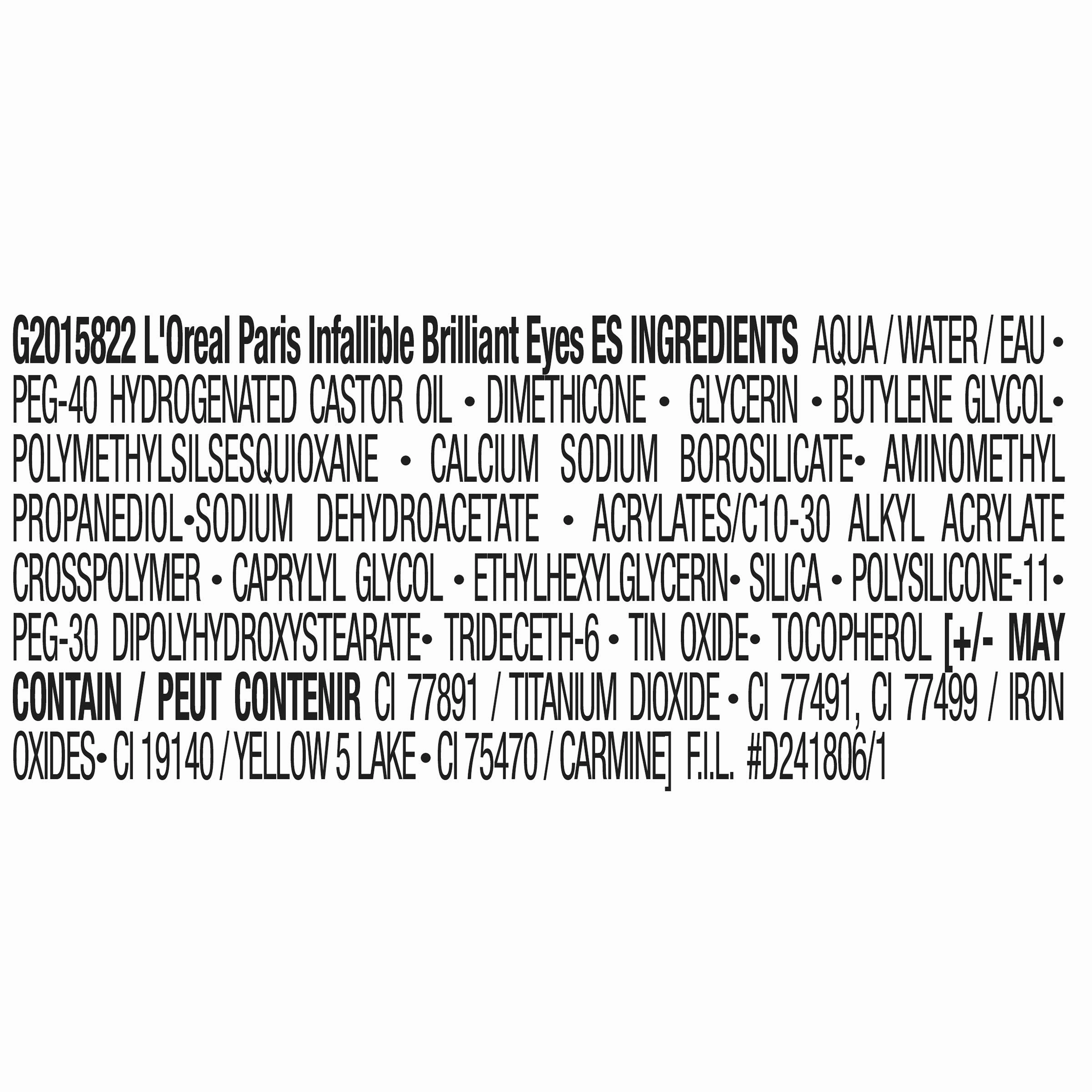 L'Oreal Paris Brilliant Eyes Shimmer Liquid Eye Shadow, Longwearing Lasting Shimmer, Crease Resistant, Flake-Proof, Precision Applicator, Quick Dry, Non-Greasy, Amethyst Quartz, 0.1 oz.