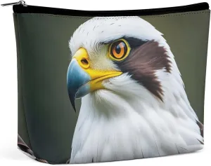 Large Capacity Cosmetic Bag Waterproof Cosmetic Organizer Spear Falcon, White Eagle Cosmetic Accessories Organizer for Women/girl