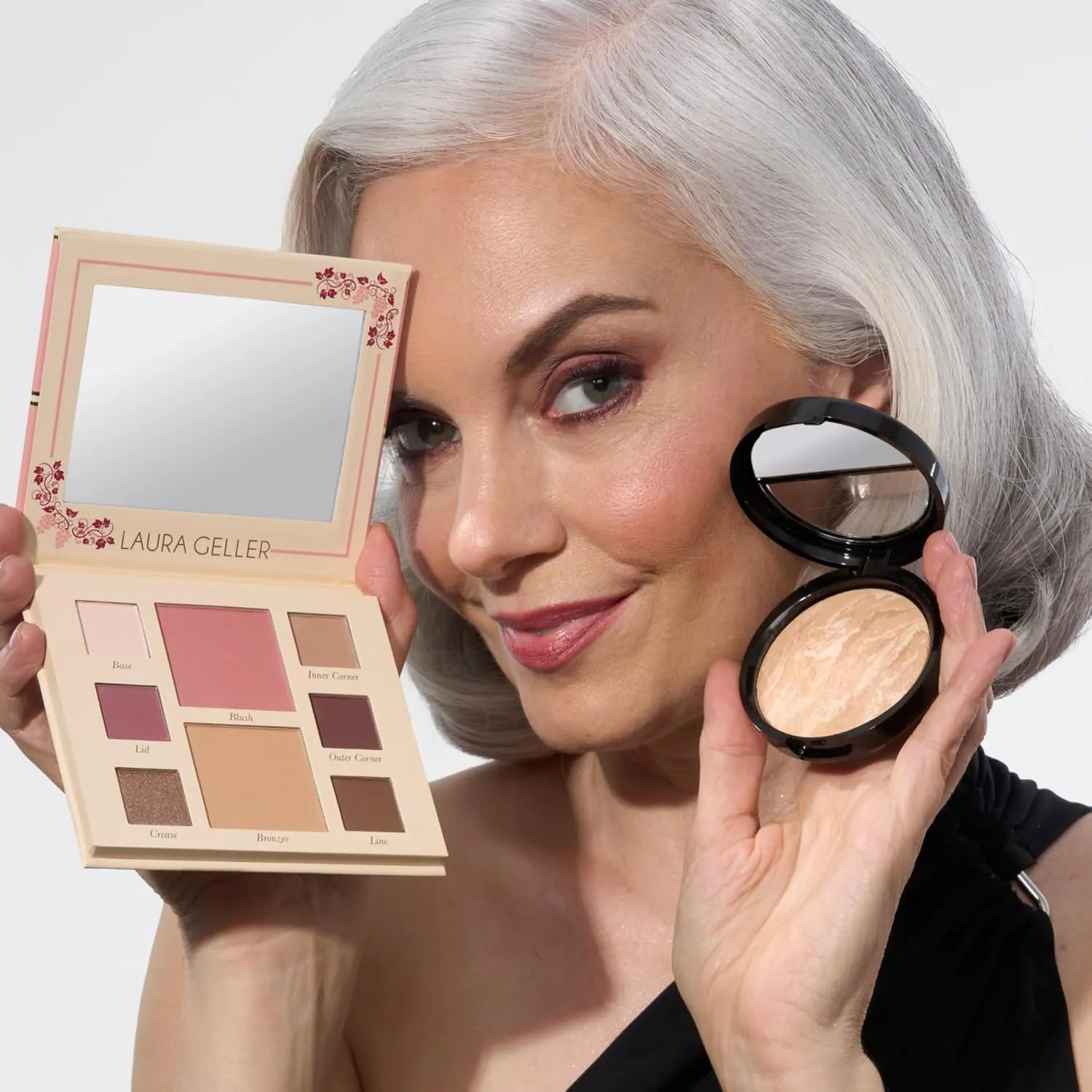 LAURA GELLER NEW YORK Party in a Palette, Ready to Jetset!   Baked Balance-n-Brighten Powder Foundation, Tan