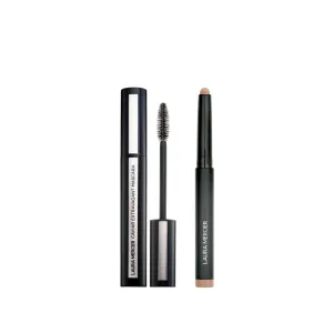 Laura Mercier Caviar Stick Cream Eyeshadow: Matte Finish, 24HR Wear, Long Lasting, Rich Color, Easily Blendable and Buildable, Waterproof, Caramel   Caviar Extravagant Mascara Bundle