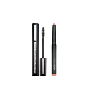 Laura Mercier Caviar Stick Cream Eyeshadow: Matte Finish, 24HR Wear, Long Lasting, Rich Color, Easily Blendable and Buildable, Waterproof, Peach   Caviar Extravagant Mascara Bundle