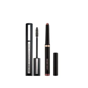 Laura Mercier Caviar Stick Cream Eyeshadow: Shimmer Finish, 24HR Wear, Long Lasting, Rich Color, Easily Blendable and Buildable, Waterproof, Forbidden Rose   Caviar Extravagant Mascara Bundle