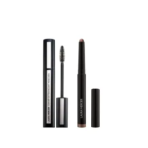 Laura Mercier Caviar Stick Cream Eyeshadow: Shimmer Finish, 24HR Wear, Long Lasting, Rich Color, Easily Blendable and Buildable, Waterproof, Mocha   Caviar Extravagant Mascara Bundle