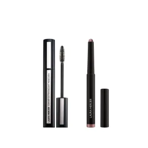 Laura Mercier Caviar Stick Cream Eyeshadow: Shimmer Finish, 24HR Wear, Long Lasting, Rich Color, Easily Blendable and Buildable, Waterproof, Soiree   Caviar Extravagant Mascara Bundle