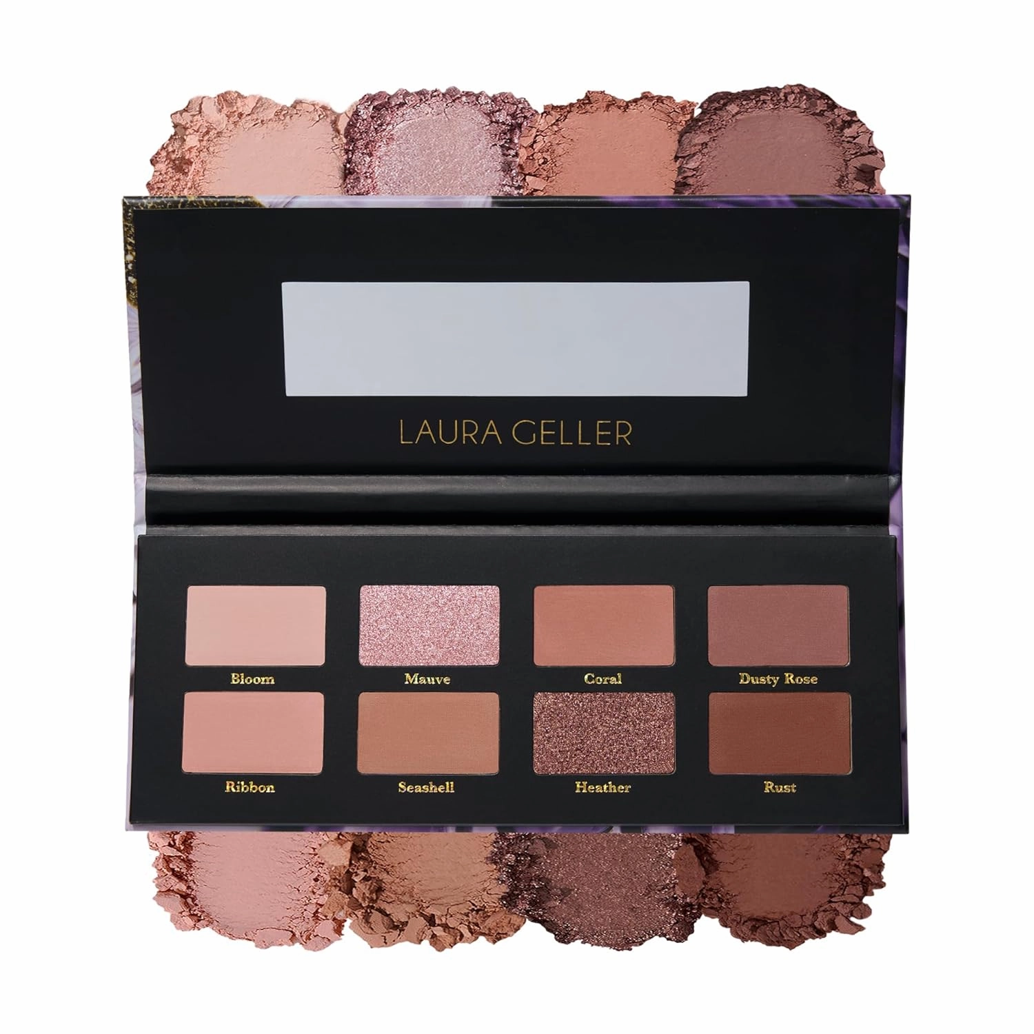 LAURA GELLER NEW YORK The Delectables Earthy Essentials Baked Eyeshadow Palette | 14 Pigmented Eyeshadows Blendable Natural Look 12 Blend Away Rosy & Rustic 8 Multi-Finish Eyeshadows