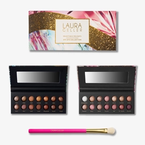 LAURA GELLER NEW YORK The Delectables Earthy Essentials Baked Eyeshadow Palette | 14 Pigmented Eyeshadows Blendable Natural Look 13 Delectable Delights Complete Eye Makeup Collection