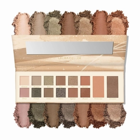 LAURA GELLER NEW YORK The Delectables Earthy Essentials Baked Eyeshadow Palette | 14 Pigmented Eyeshadows Blendable Natural Look Artistic & Authentic
