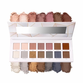 LAURA GELLER NEW YORK The Delectables Earthy Essentials Baked Eyeshadow Palette | 14 Pigmented Eyeshadows Blendable Natural Look Quartz Crystals