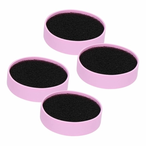 LIFKOME 4Pcs Makeup Brush Cleaning Sponge Pads Eye Shadow Brush Cleaning Box Reusable Scrubber for Quick Makeup Tool Cleaning Efficient and for Daily Use