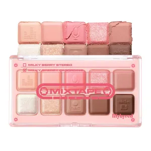 lilybyred Mood Keyboard | 10-Shade Korean Eyeshadow Palette, Highly Pigmented, Matte, Shimmer & Jelly Glitter, Smooth. Blendable, Long-Lasting, Dome-Shaped Design (10 Milky Cherry Recording)
