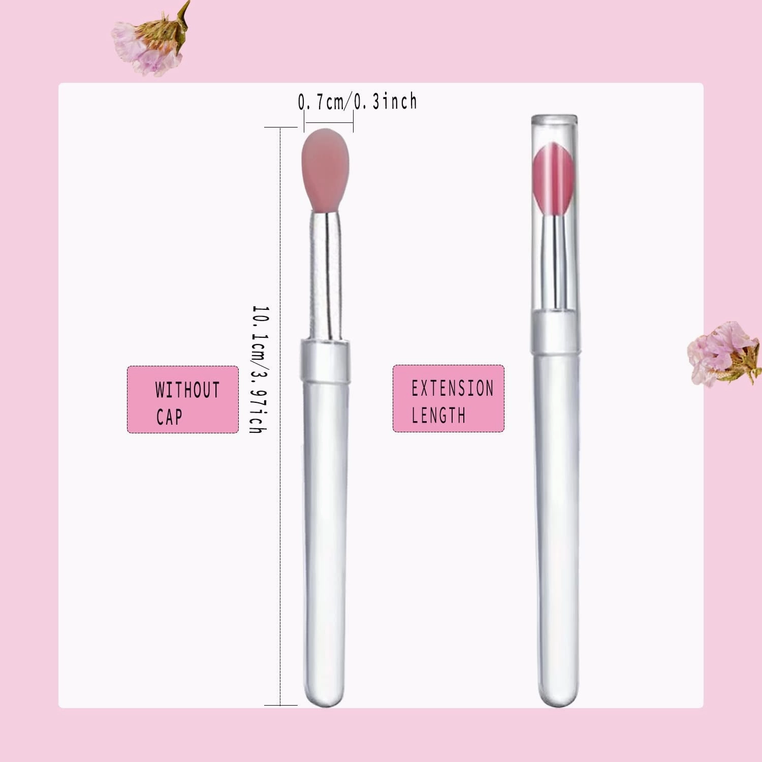 Lip Brush, Silicone Lip Applicator Reusable 3PCS Lip Mask Applicator, Silicone Lip Brush Retractable Lip Gloss Balm Applicator Eyeshadow Lip Scrub Brush Applicator Lip Applicators Disposable