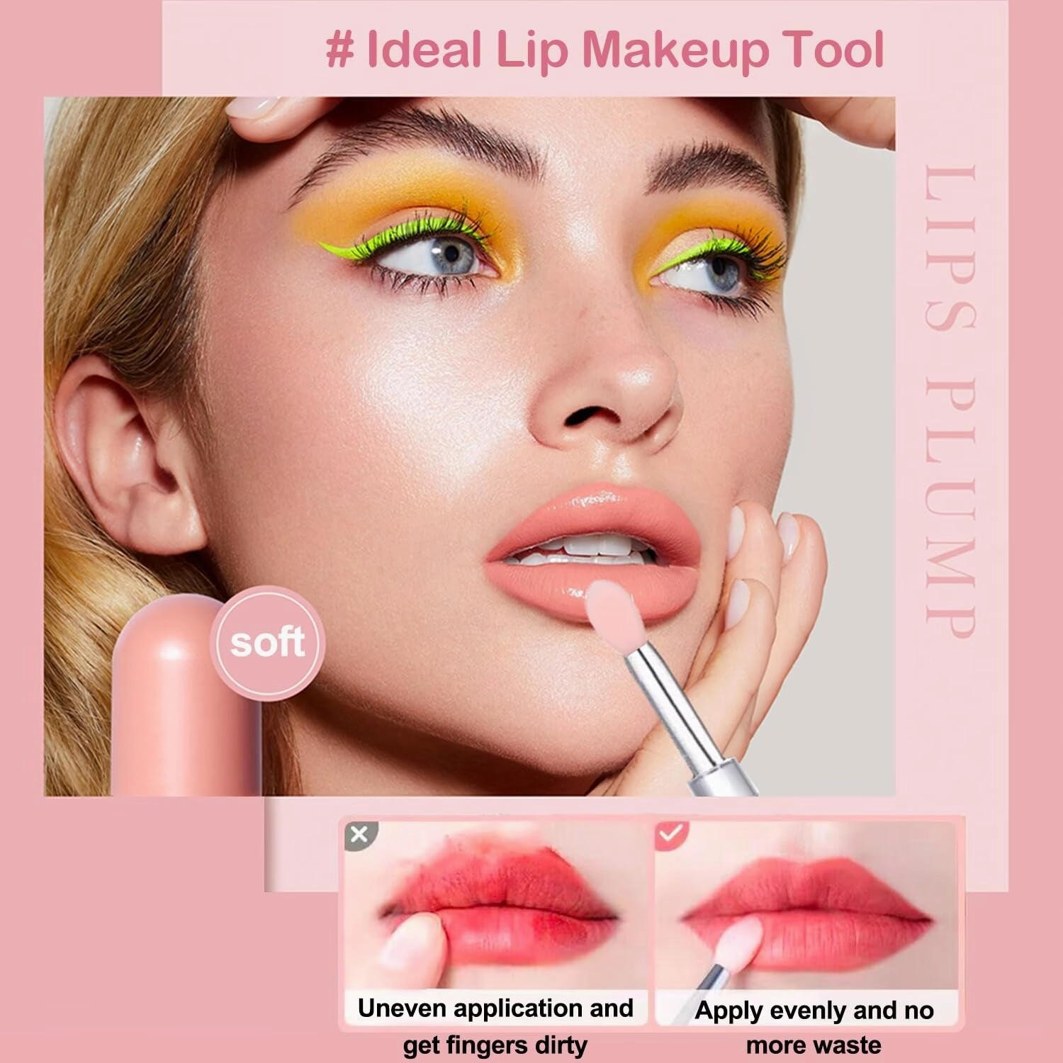 Lip Brush, Silicone Lip Applicator Reusable 3PCS Lip Mask Applicator, Silicone Lip Brush Retractable Lip Gloss Balm Applicator Eyeshadow Lip Scrub Brush Applicator Lip Applicators Disposable