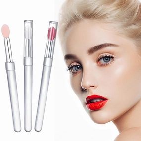 Lip Brush, Silicone Lip Applicator Reusable 3PCS Lip Mask Applicator, Silicone Lip Brush Retractable Lip Gloss Balm Applicator Eyeshadow Lip Scrub Brush Applicator Lip Applicators Disposable