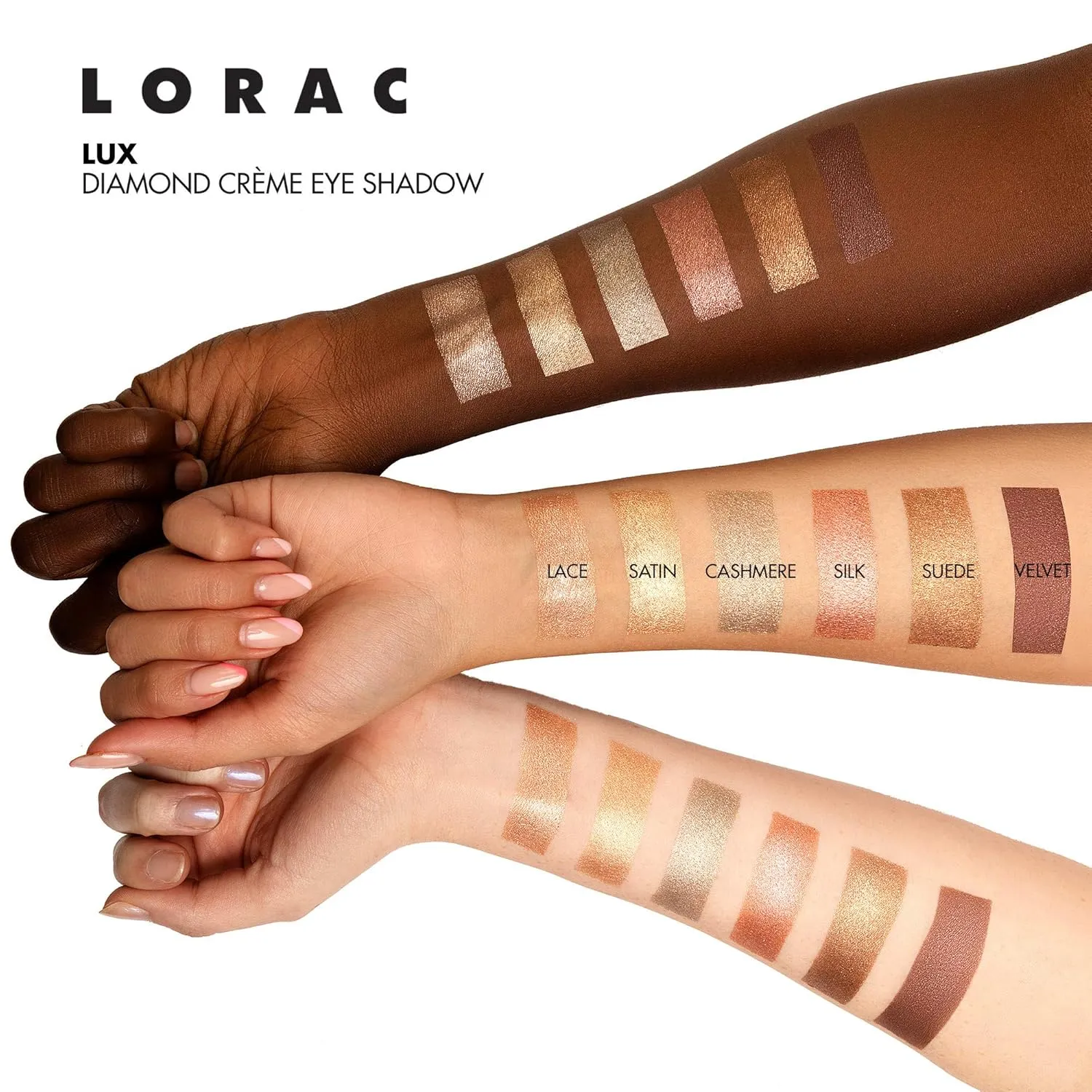LORAC Lux Diamond Crème Eye Shadow | Metallic Shimmer Eyeshadow Powder | Bronze Silk