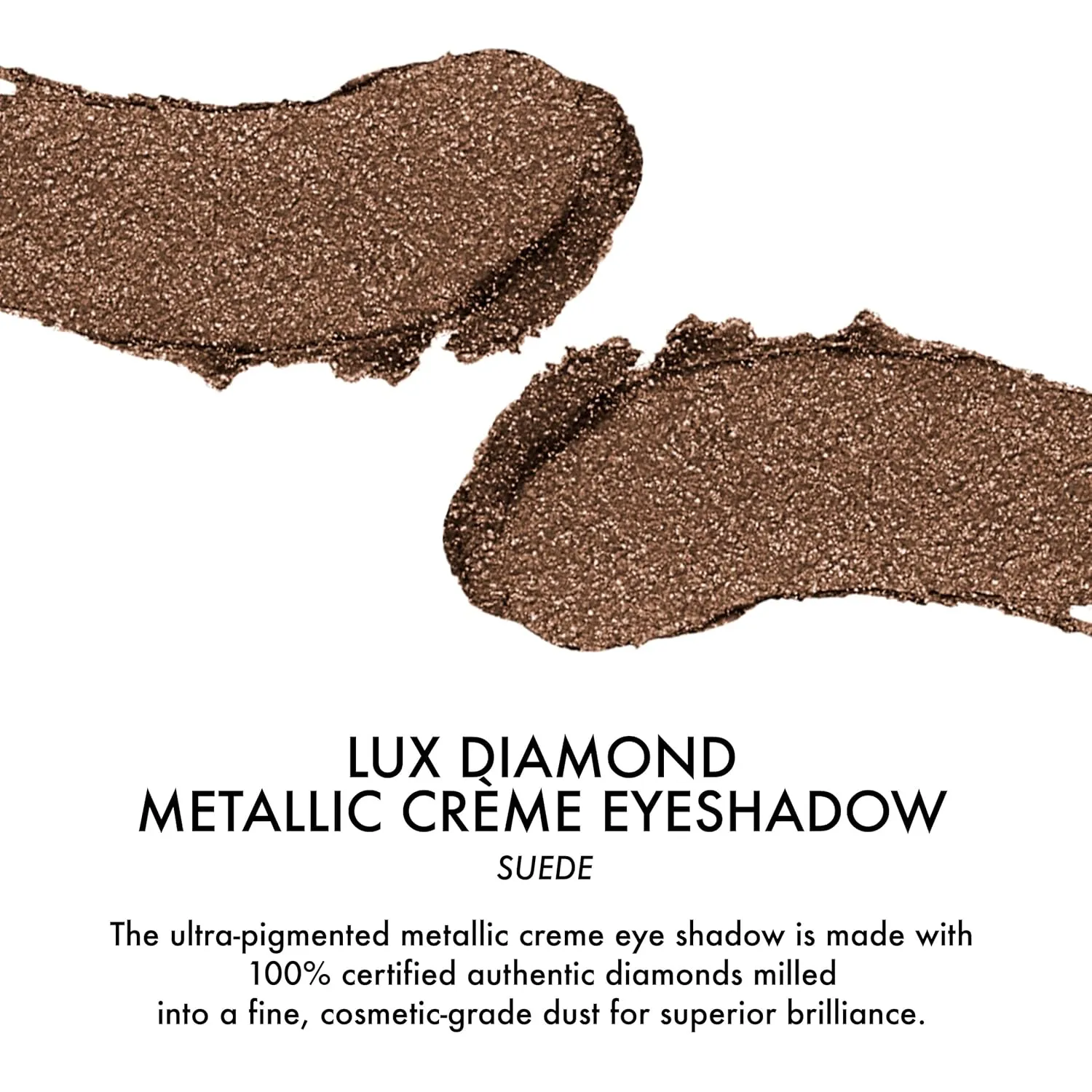 LORAC Lux Diamond Crème Eye Shadow | Metallic Shimmer Eyeshadow Powder | Suede Brown