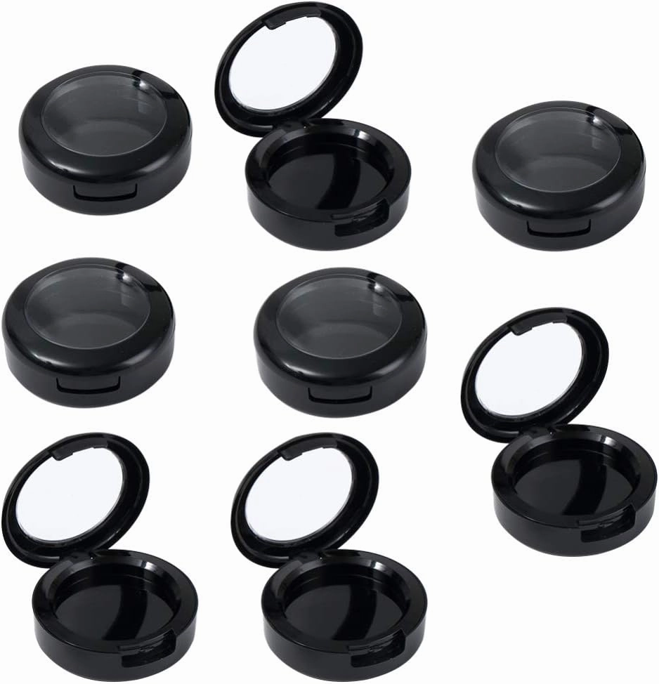 Lurrose 8pcs Empty Makeup Box Round Eyeshadow Storage Case - Travel Eyeshadow Container for Women & Girls