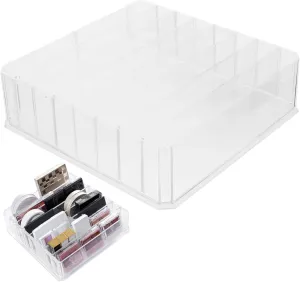 MAGICLULU Countertop Makeup Organizers Eyeshadow Palette Holder Dorm Makeup Organizer Divided Storage Box