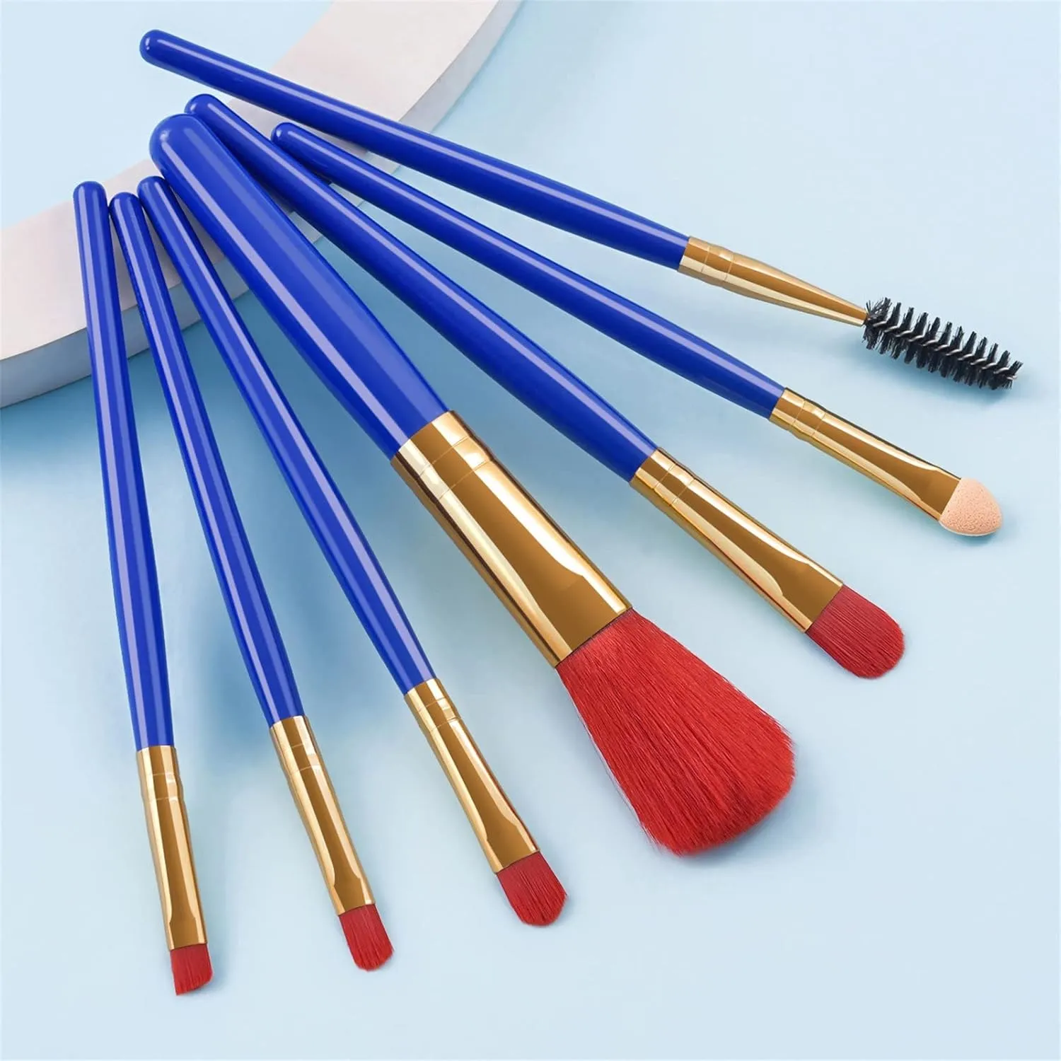 Makeup Brush Advanced Synthetic Concealer Foundation Powder Eyeshadow Makeup Brush Cosmetics Eyebrow Eyeshadow Powder Lip Gloss Brush 7Pack Two Faced(A,One Size)