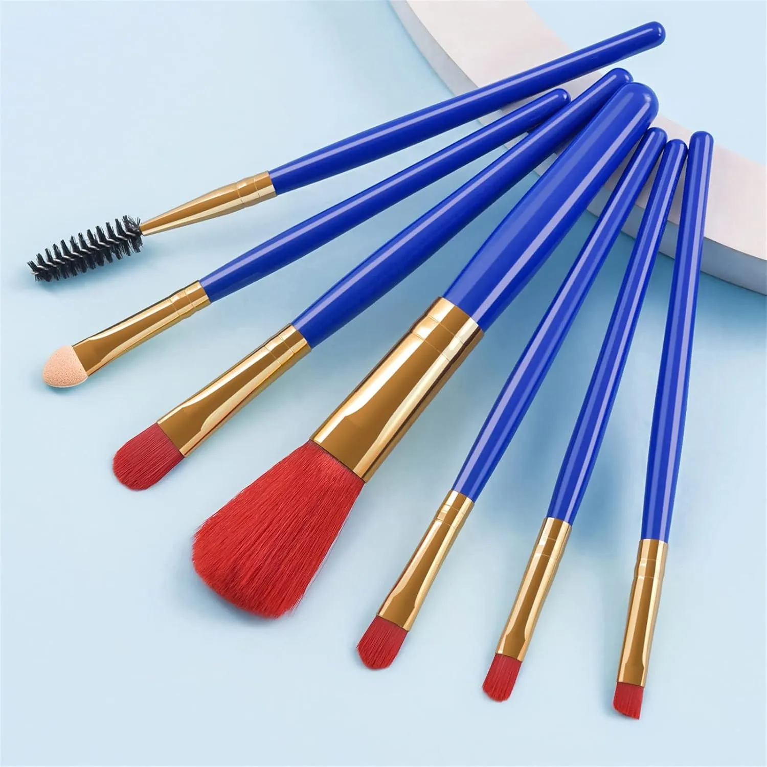 Makeup Brush Advanced Synthetic Concealer Foundation Powder Eyeshadow Makeup Brush Cosmetics Eyebrow Eyeshadow Powder Lip Gloss Brush 7Pack Two Faced(A,One Size)