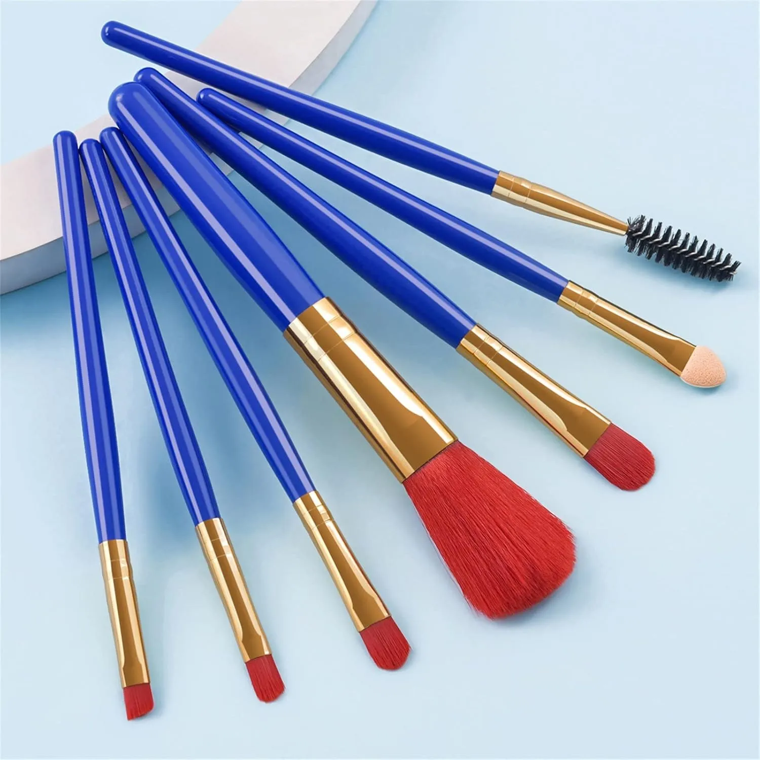 Makeup Brush Advanced Synthetic Concealer Foundation Powder Eyeshadow Makeup Brush Cosmetics Eyebrow Eyeshadow Powder Lip Gloss Brush 7Pack Two Faced(A,One Size)