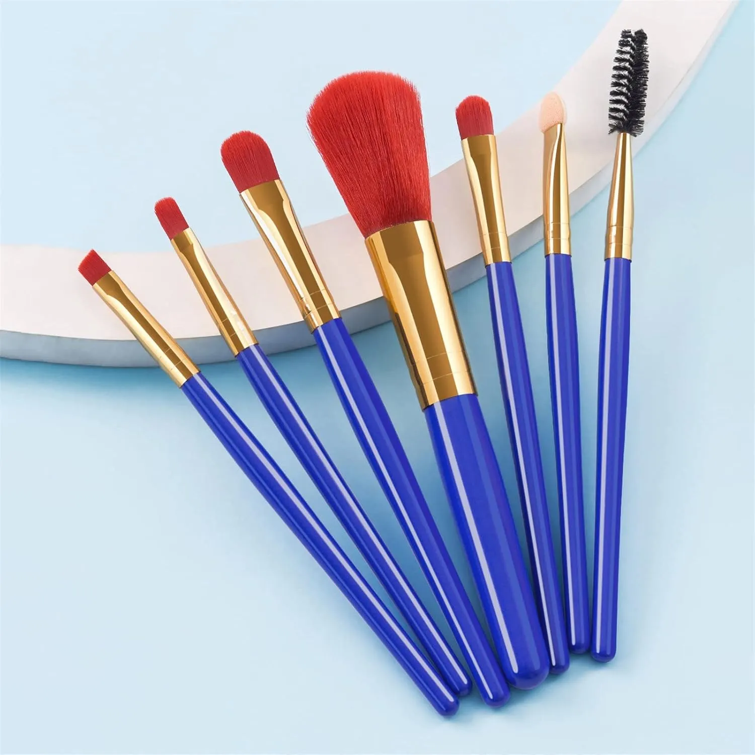 Makeup Brush Advanced Synthetic Concealer Foundation Powder Eyeshadow Makeup Brush Cosmetics Eyebrow Eyeshadow Powder Lip Gloss Brush 7Pack Two Faced(A,One Size)
