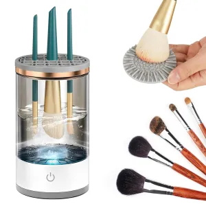 Makeup Brush Cleaner Machine, Electric Cosmetic Brush Cleaner - Fast, Automatic Spinning, Beauty Blender Cleaners Fit For All Size Makeup Brush, Beauty Tools, Great Gift for Makeup Enthusiasts