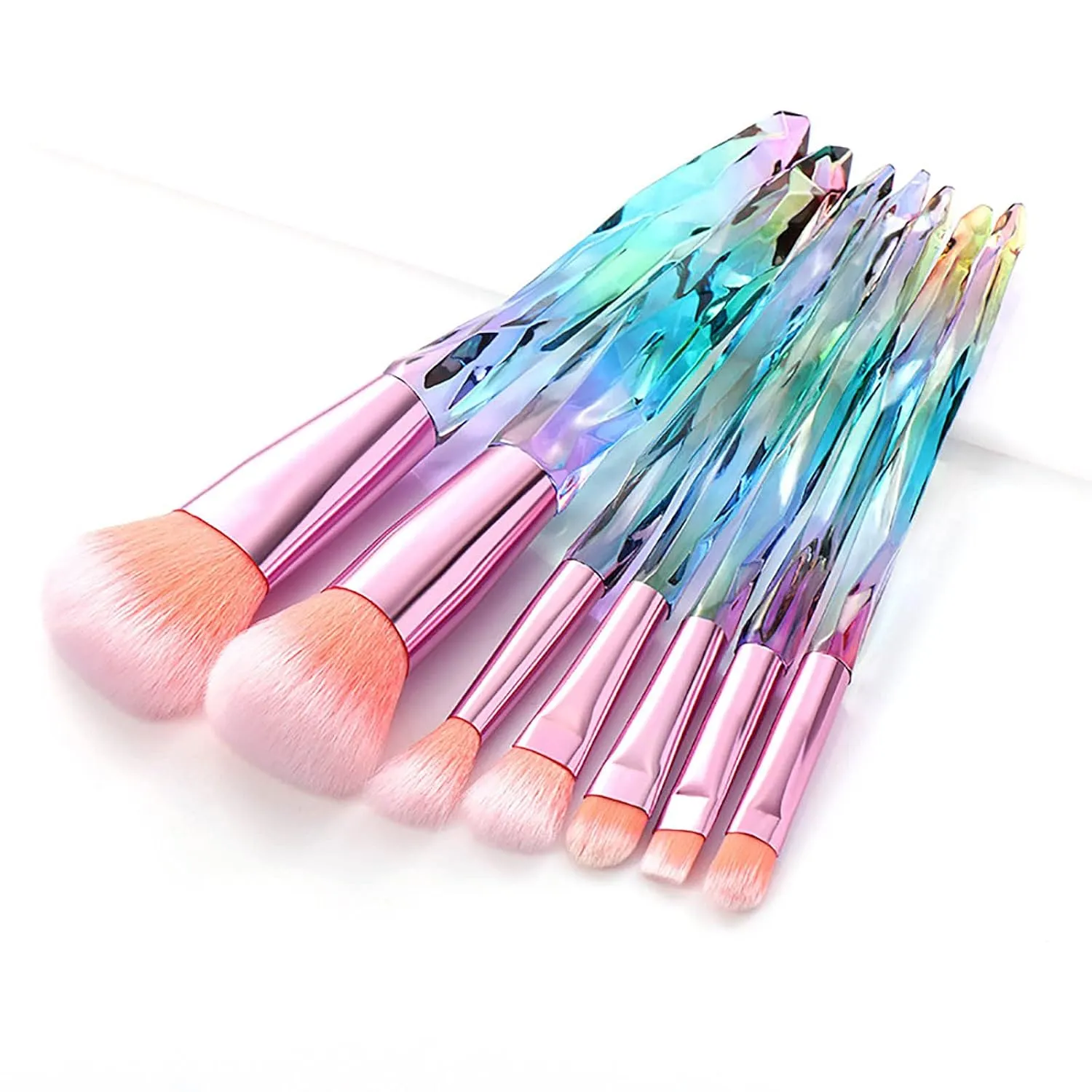 Makeup Brushes Premium Synthetic Concealers Foundation Powder Eye Shadows Makeup Brushes Cosmetic Eyebrow Eyeshadow Powder Brush Lip Makeup Brushes Double Ended Makeup Brush (Color : E, Size : One S