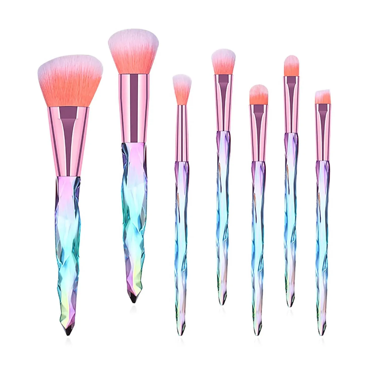 Makeup Brushes Premium Synthetic Concealers Foundation Powder Eye Shadows Makeup Brushes Cosmetic Eyebrow Eyeshadow Powder Brush Lip Makeup Brushes Double Ended Makeup Brush (Color : E, Size : One S