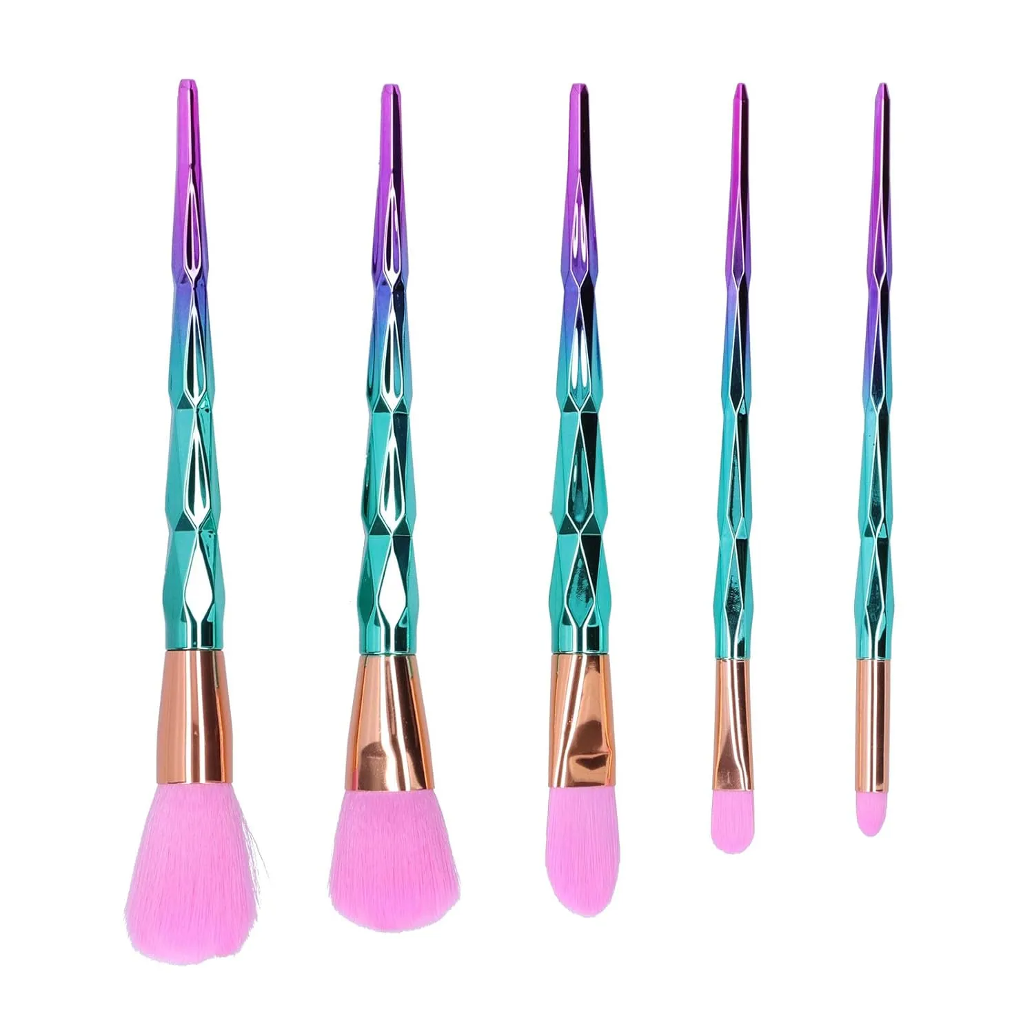 Makeup Brushes Set Smooth Soft Compact Full Face Eyeshadow Brush Tool Set Cosmetic ABS 5Pcs