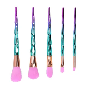Makeup Brushes Set Smooth Soft Compact Full Face Eyeshadow Brush Tool Set Cosmetic ABS 5Pcs